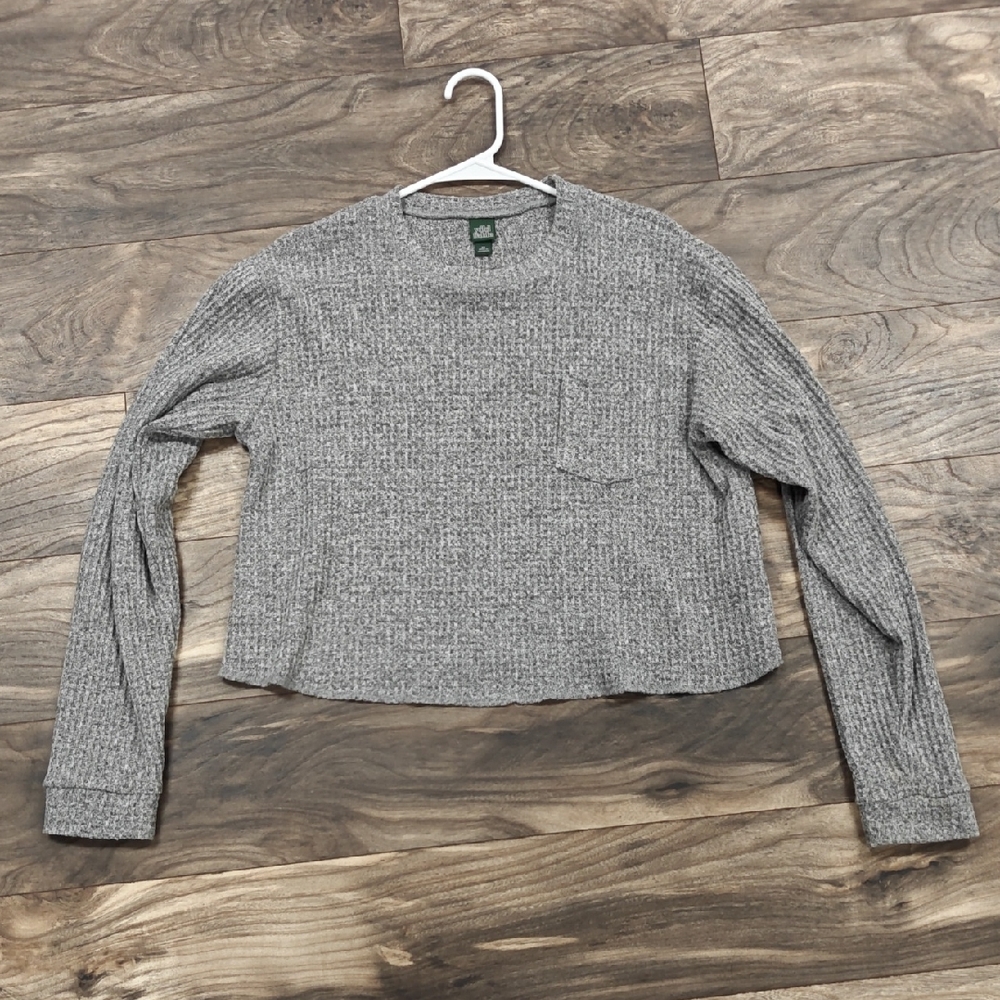 Wild Fable Heather Gray Long Sleeve Women's Top
